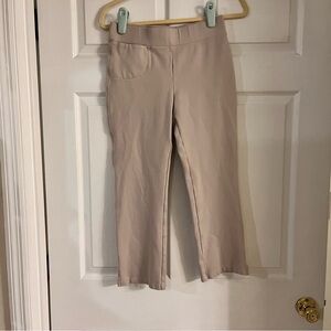 Quince ultra stretch pointe kick flare pant pull on trousers women’s small tan